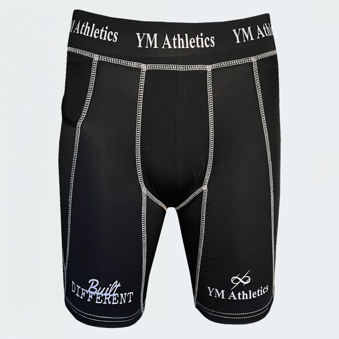 Compression 1/2 Tights Shorts Plus Stitch Performance Support Athletic Base Layer