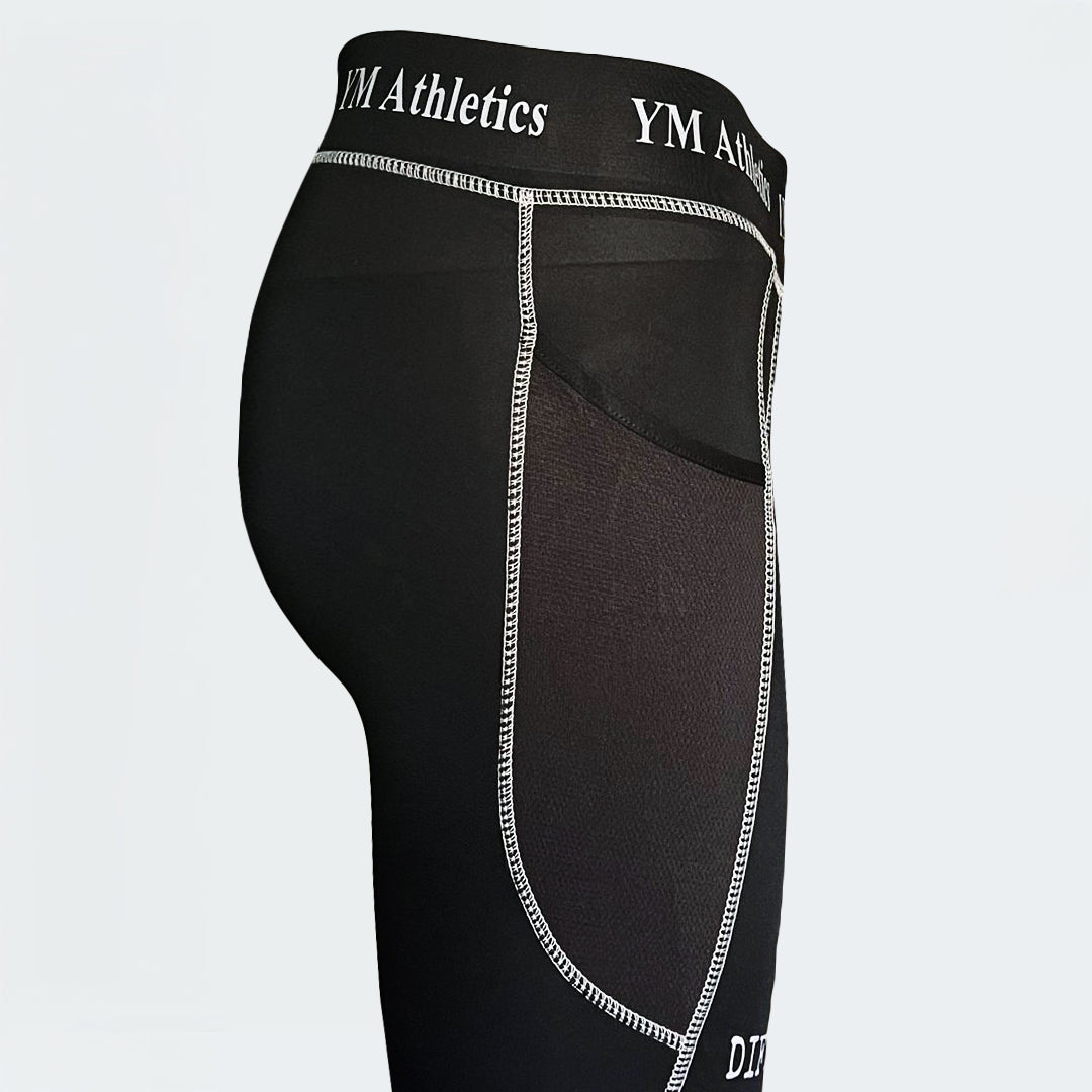 Compression 1/2 Tights Shorts Plus Stitch Performance Support Athletic Base Layer
