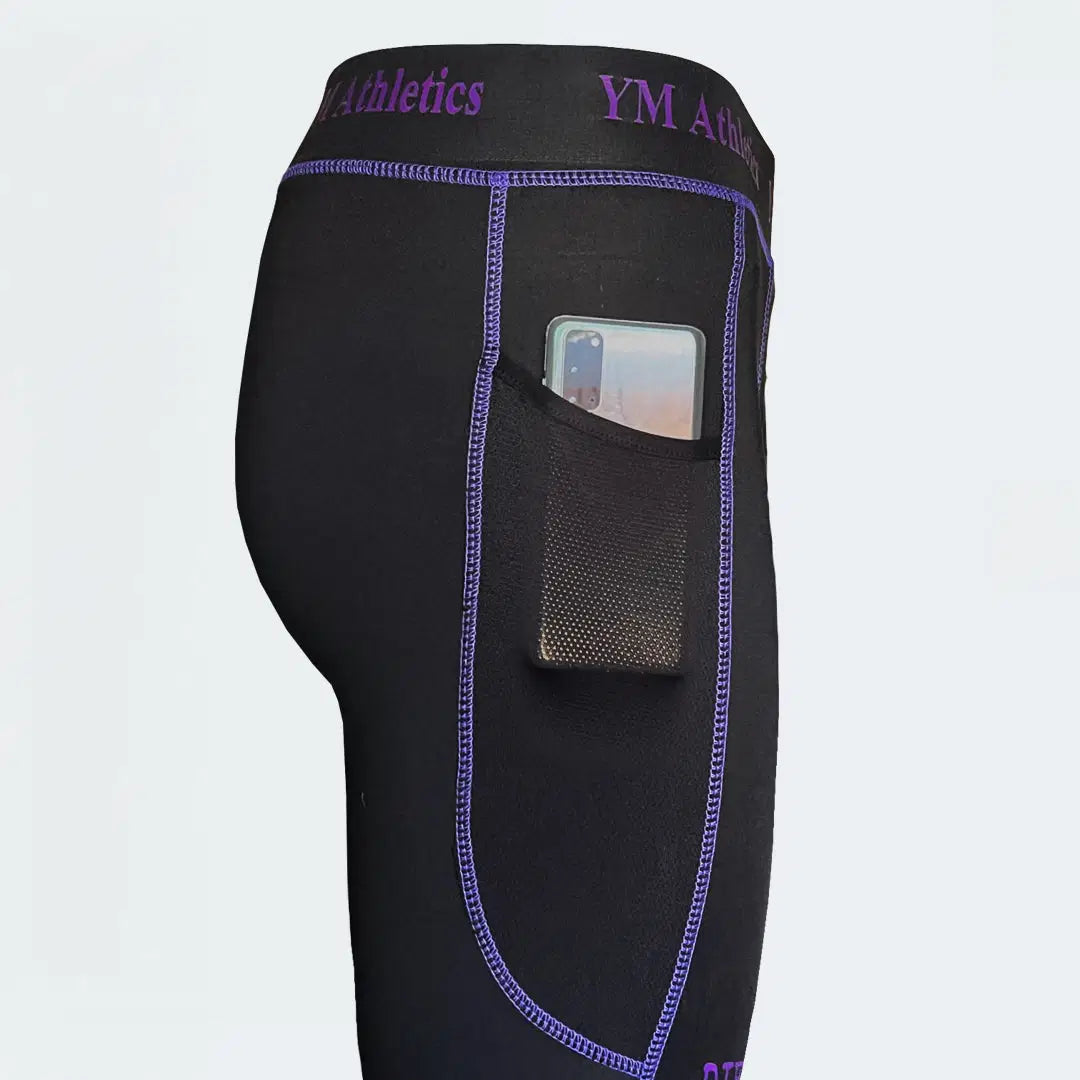 Compression 1/2 Tights Shorts Plus Stitch Performance Support Athletic Base Layer