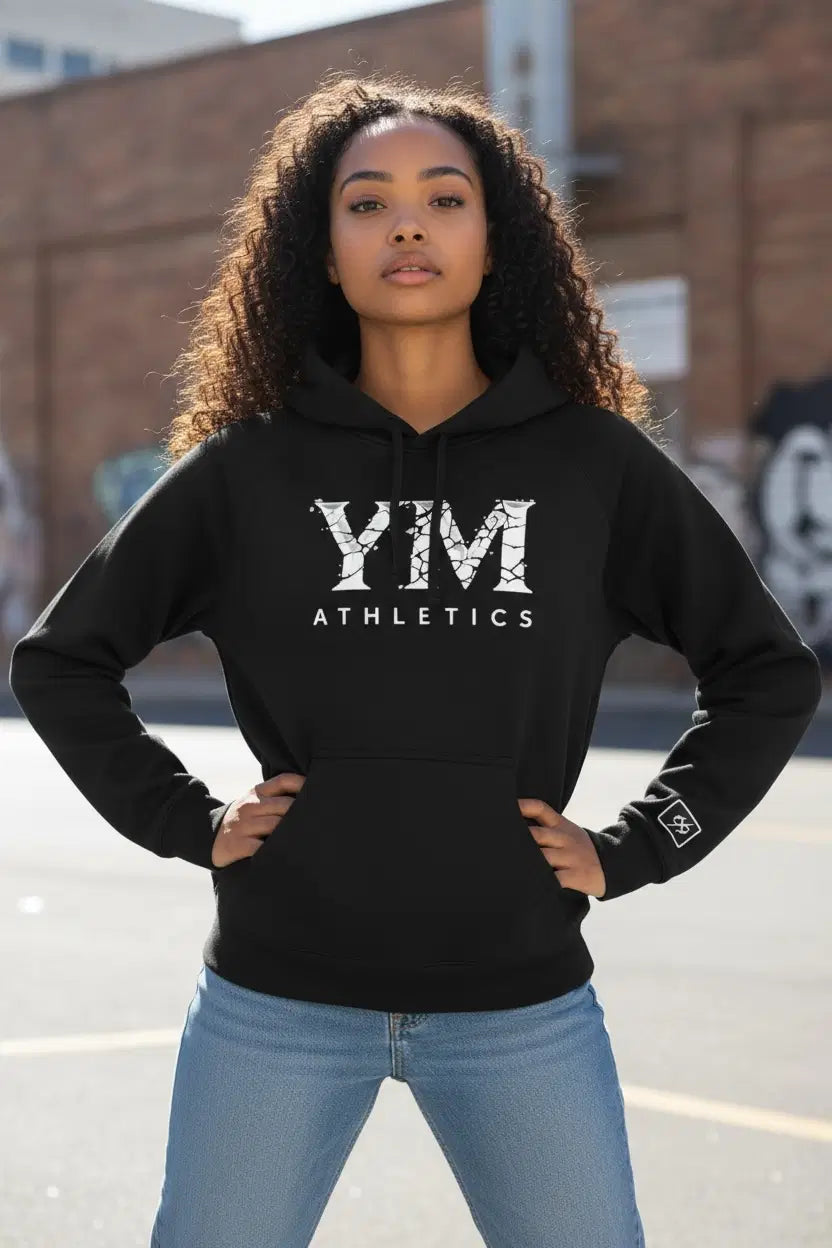 YM Athletics Broken Letter Hoodie