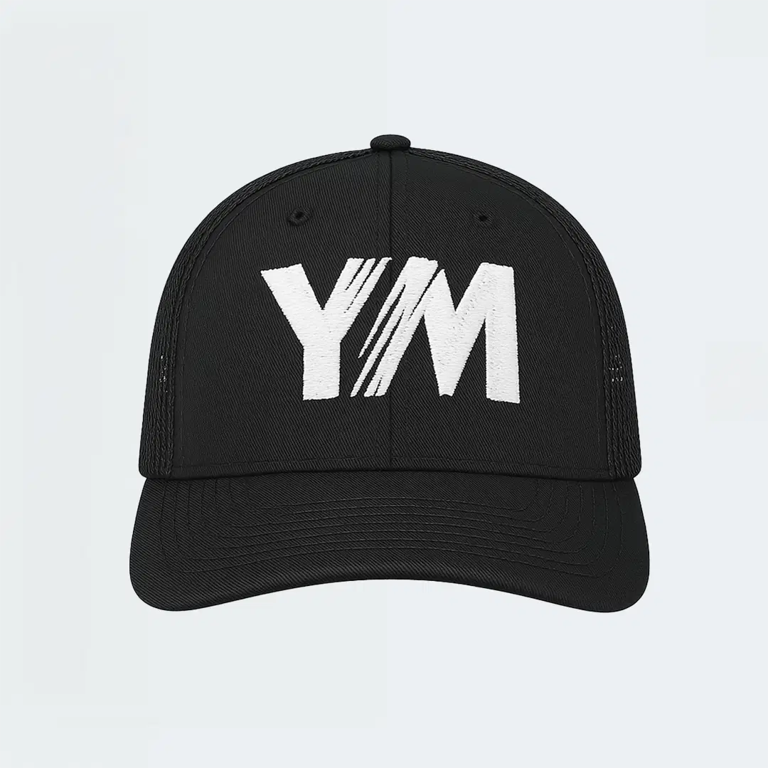 YM Trucker Hat – Classic Mesh-Back Cap for Everyday Wear and Breathable Fit