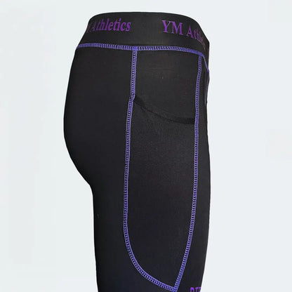 Compression 1/2 Tights Shorts Plus Stitch Performance Support Athletic Base Layer